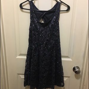 Navy blue/grey sparkle dress